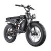 GT02 Pro Fat Tires Off Road Electric Bike 1400W Powerful Motor 7 Speed Gears Black Version