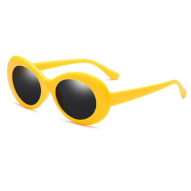 Sunglasses Retro Oval Goggle,vintage Clout Sunglasses Unisex Retro Oval Clout Goggles Sunglasses (Color: YELLOW)