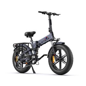 Engwe Engine Pro (Upgraded Version) 1000W(PEAK) Fat E-Bike 16Ah 25KM/H 120KM (Color: gray)