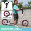 Youth Scooter Kick Scooter for Kids 6+ with Adjustable Handlebar, 12 Inch Inflatable Wheels ,Widened non-slip Footboard