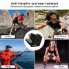 Breathable Fitness Gloves Gym Weightlifting Thin Non-slip Half Finger Cycling Gloves Equipment Yoga Bodybuilding Training Sports Black Color